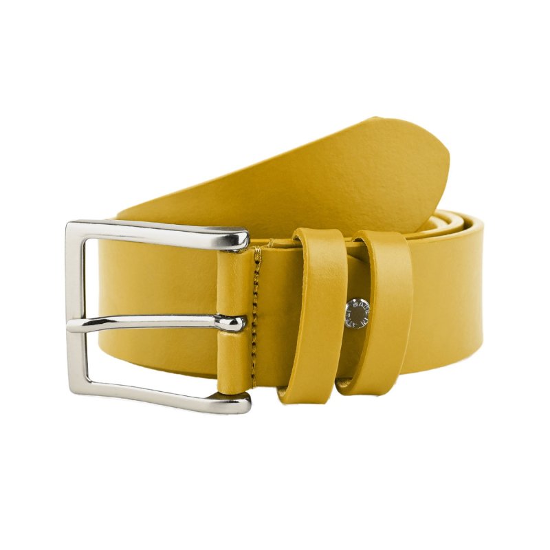 Conte Massimo Men's Belt in Genuine Vegetable-Tanned Leather, Without Stitching, Can Be Shortened, 4cm High — view 8