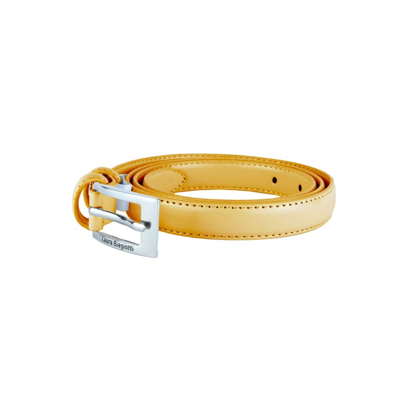 Biagiotti Women's Belt Thin 2 cm in Genuine Leather, Shortenable with Box — view 69