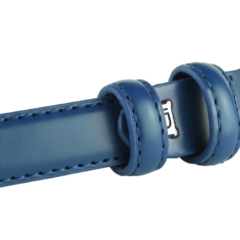 Biagiotti Cinturón Mujer Fino 2 cm de Piel Genuina, Acortable, con Caja — vista 73