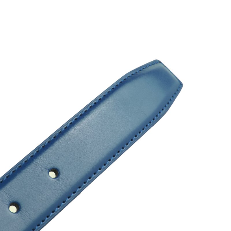 Biagiotti Cinturón Mujer Fino 3 cm de Piel Genuina, Acortable, con Caja — vista 52