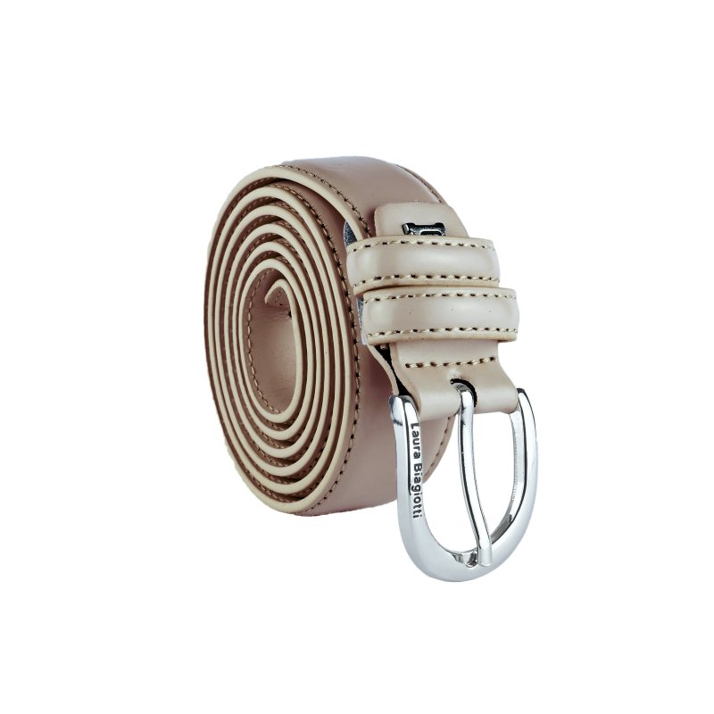 Biagiotti Women's Slim Belt 3 cm in Genuine Leather, Can Be Shortened, With Box — view 63