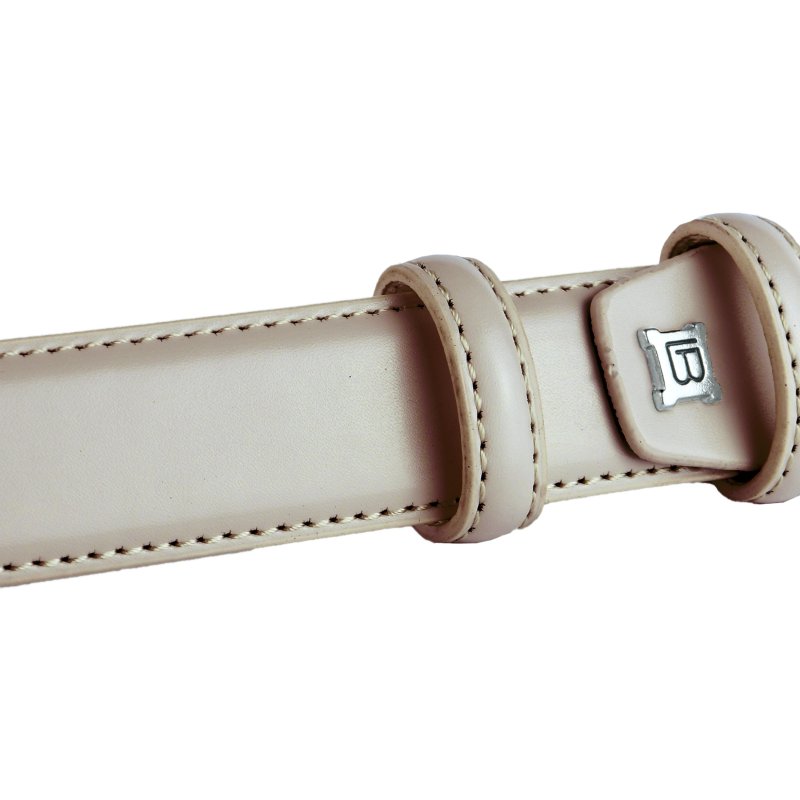 Biagiotti Women's Slim Belt 3 cm in Genuine Leather, Can Be Shortened, With Box — view 65