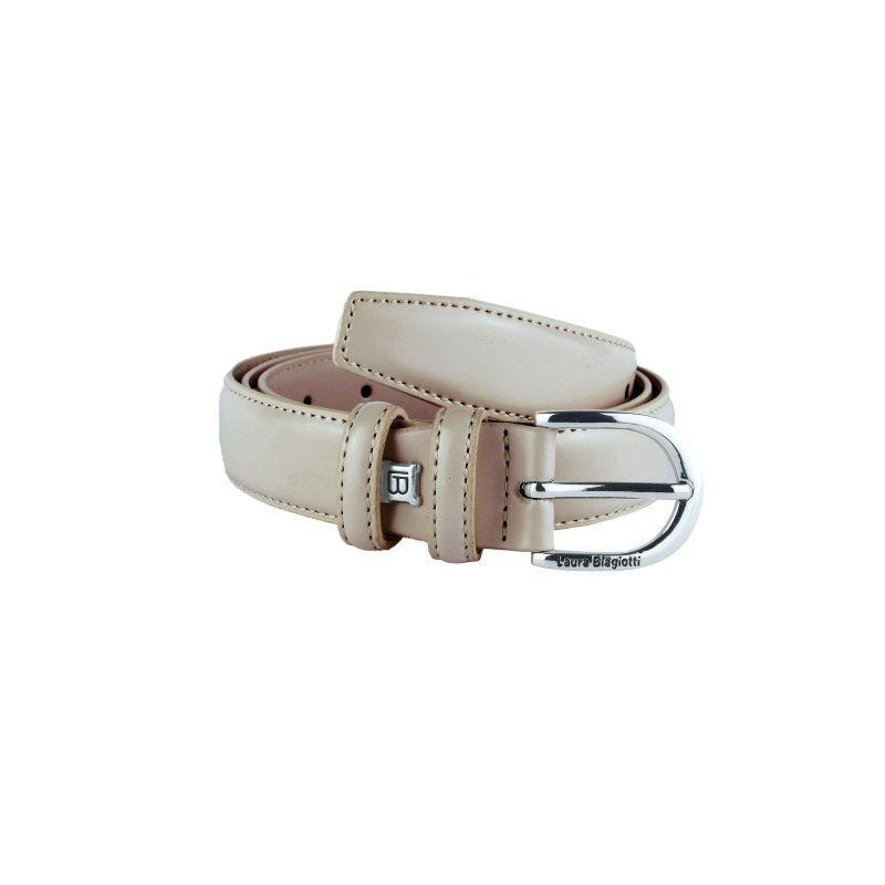 Biagiotti Women's Slim Belt 3 cm in Genuine Leather, Can Be Shortened, With Box — view 68