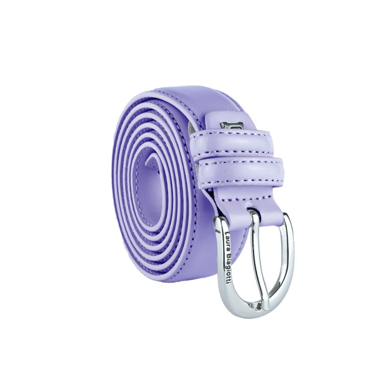Biagiotti Cinturón Mujer Fino 3 cm de Piel Genuina, Acortable, con Caja — vista 70