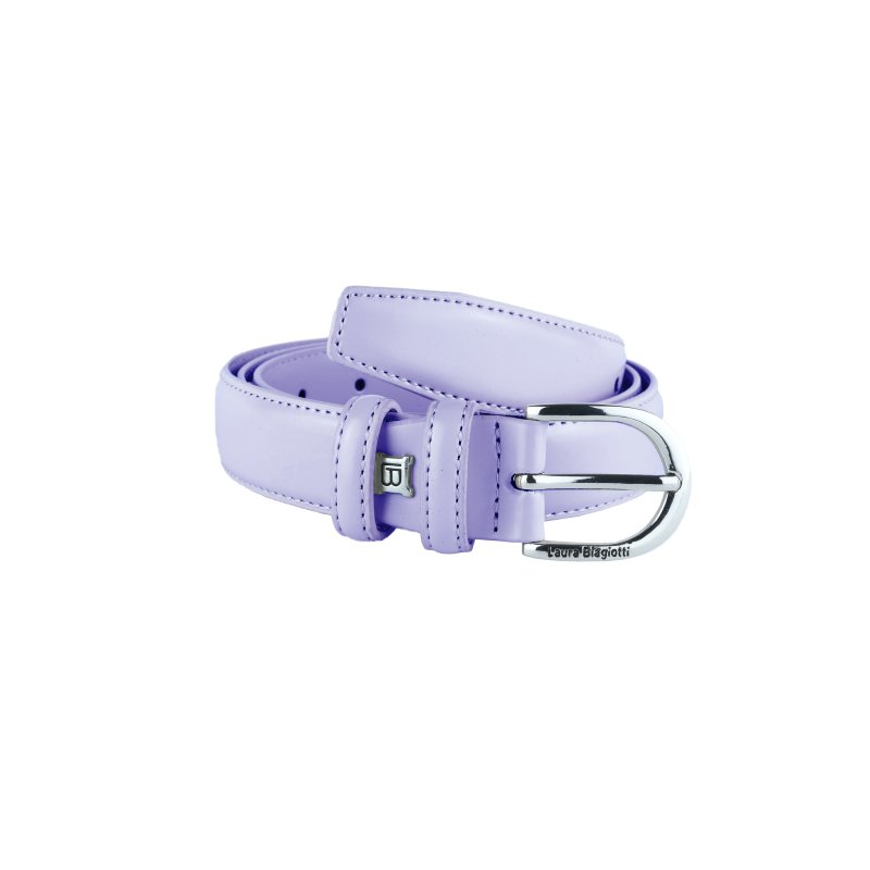 Biagiotti Women's Slim Belt 3 cm in Genuine Leather, Can Be Shortened, With Box — view 75