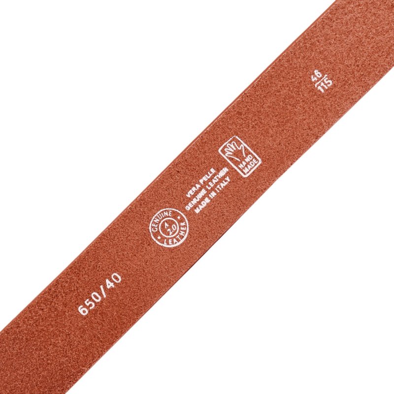 Conte Massimo Herrengürtel aus Leder (pflanzlich gegerbt), Ohne Nähte, Kürzbar, Höhe 4cm — Ansicht 34