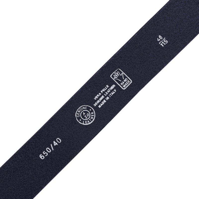 Conte Massimo Men's Belt in Genuine Vegetable-Tanned Leather, Without Stitching, Can Be Shortened, 4cm High — view 39