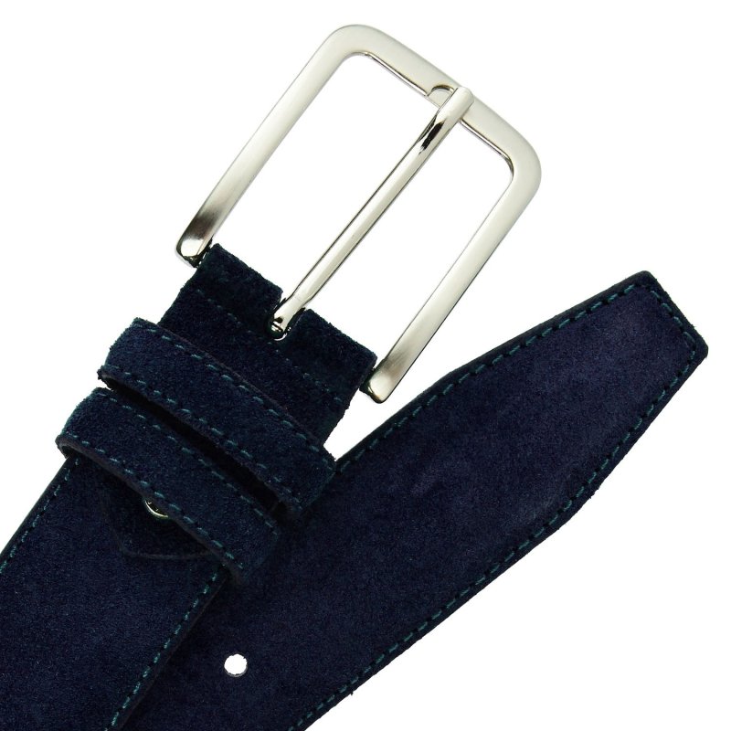 GreSel Ceinture en Daim Homme et Femme, Cuir Véritable, Made in Italy, Raccourcissable — vue 48