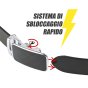 Police Men's Belt in Genuine Leather, Made in Italy, Quick-Release Buckle, Shortenable, with Box — detail