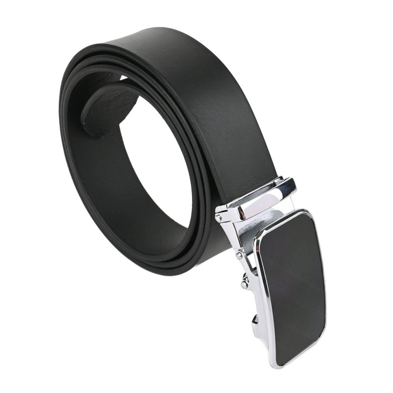 Police Men's Belt in Genuine Leather, Made in Italy, Quick-Release Buckle, Shortenable, with Box — logo detail
