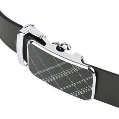Police Ceinture Homme En Cuir Véritable, Made In Italy, Avec Boucle à Déclenchement Rapide, Raccourcissable Avec Boîte 2
