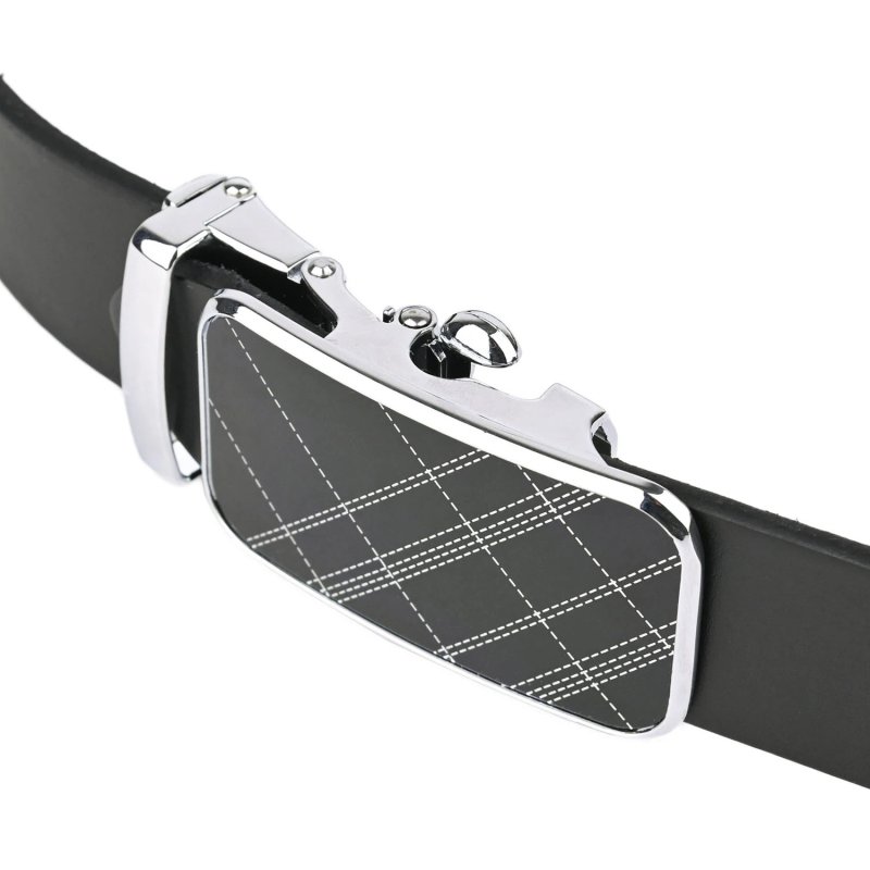 Police Men's Belt in Genuine Leather, Made in Italy, Quick-Release Buckle, Shortenable, with Box — front view