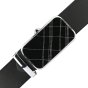Police Men's Belt in Genuine Leather, Made in Italy, Quick-Release Buckle, Shortenable, with Box — back view
