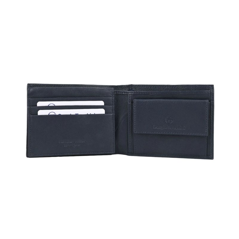 SERGIO TACCHINI Portefeuille Homme en Cuir Véritable, Fin avec Porte-Monnaie — vue de face