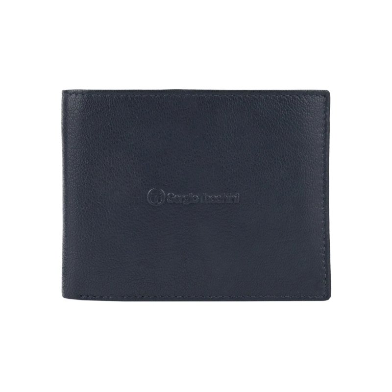 SERGIO TACCHINI Herren-Brieftasche aus echtem Leder, Schlank mit Münzfach