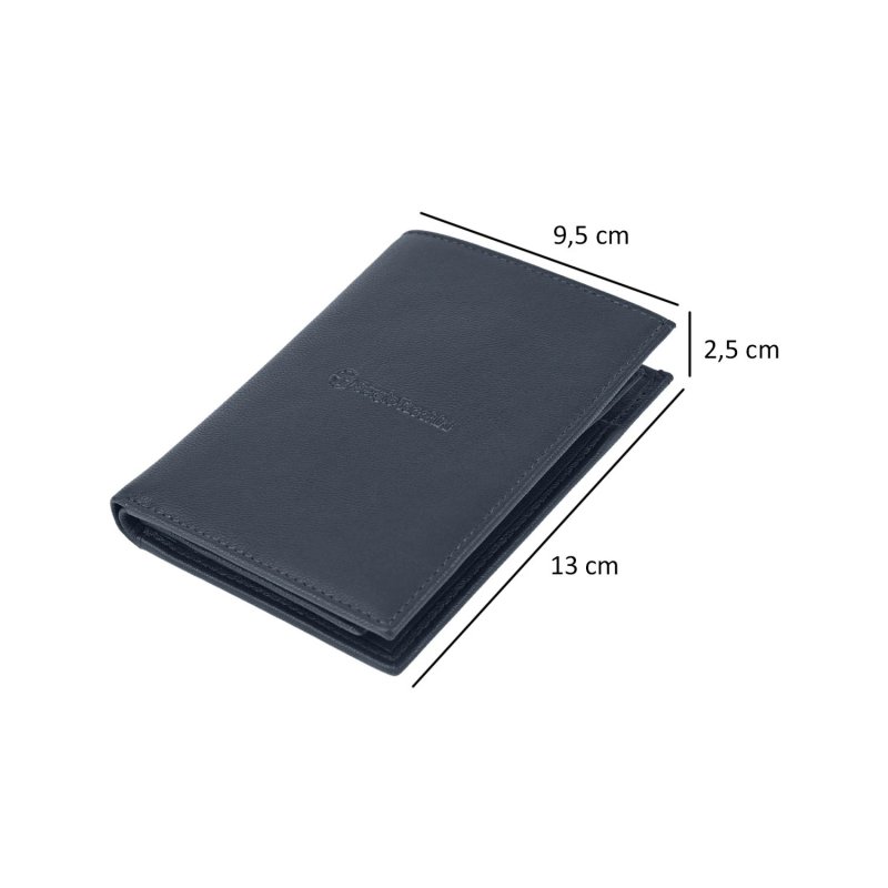 SERGIO TACCHINI Men's Slim Vertical Genuine Leather Wallet with Card Holder — inside