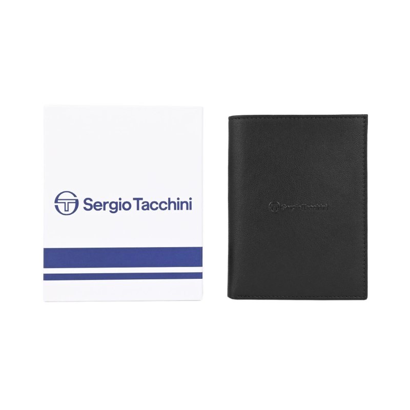 SERGIO TACCHINI Portefeuille Homme Vertical en Cuir Véritable, Fin avec Porte-Cartes — vue 10