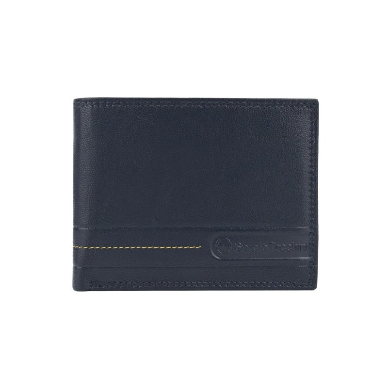 SERGIO TACCHINI Cartera de Hombre en Piel Auténtica, Fina con Monedero