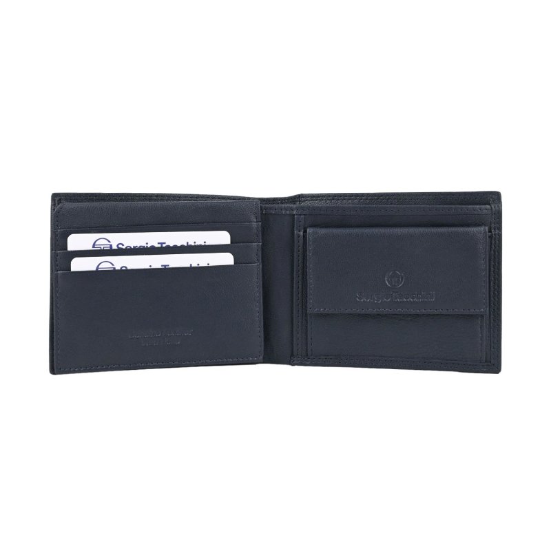 SERGIO TACCHINI Cartera de Hombre en Piel Auténtica, Fina con Monedero — vista frontal