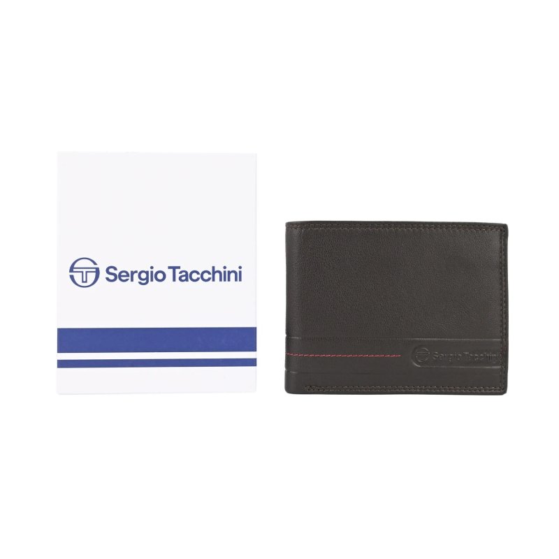 SERGIO TACCHINI Men's Genuine Leather Wallet, Slim With Coin Pocket — view 18