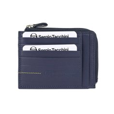 SERGIO TACCHINI Men's Genuine Leather Wallet, Slim Credit Card Holder