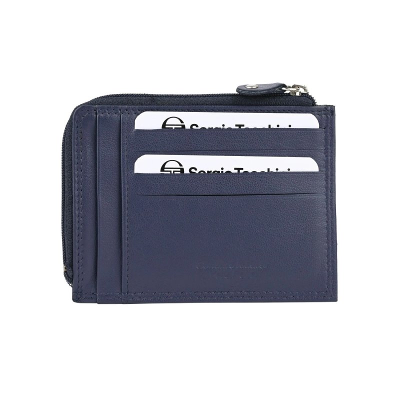 SERGIO TACCHINI Cartera de Hombre en Piel Auténtica, Fina, para Tarjetas de Crédito — vista frontal