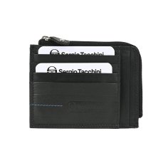 SERGIO TACCHINI Herren-Geldbörse aus echtem Leder, schlank, für Kreditkarten 2