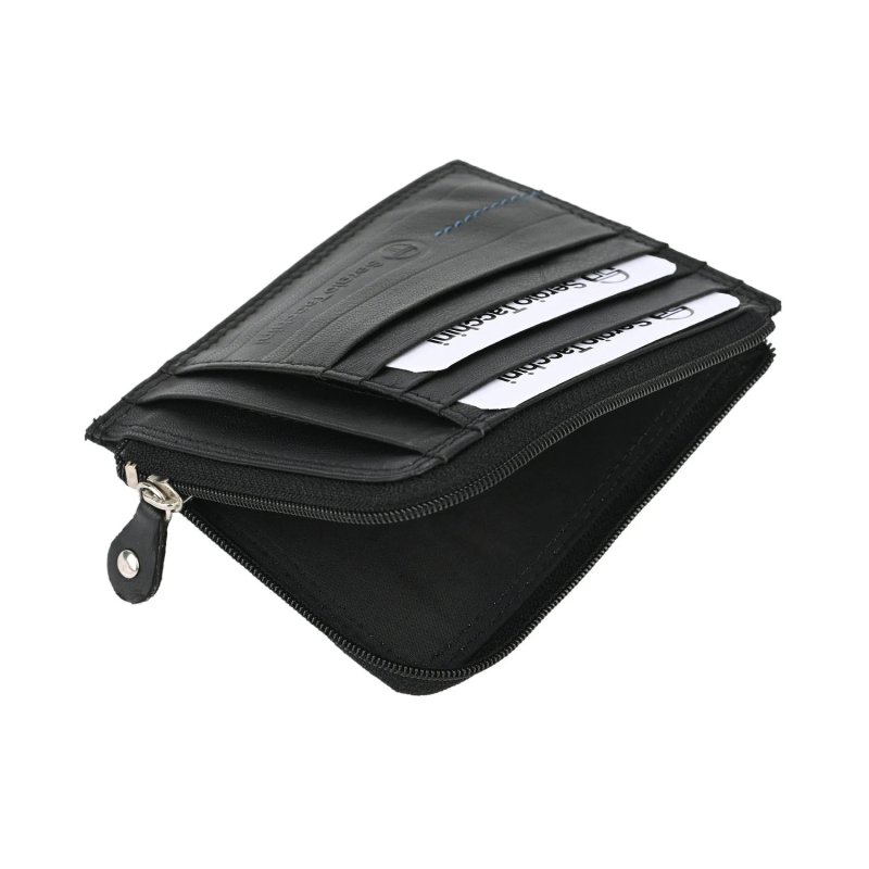 SERGIO TACCHINI Cartera de Hombre en Piel Auténtica, Fina, para Tarjetas de Crédito — vista 8