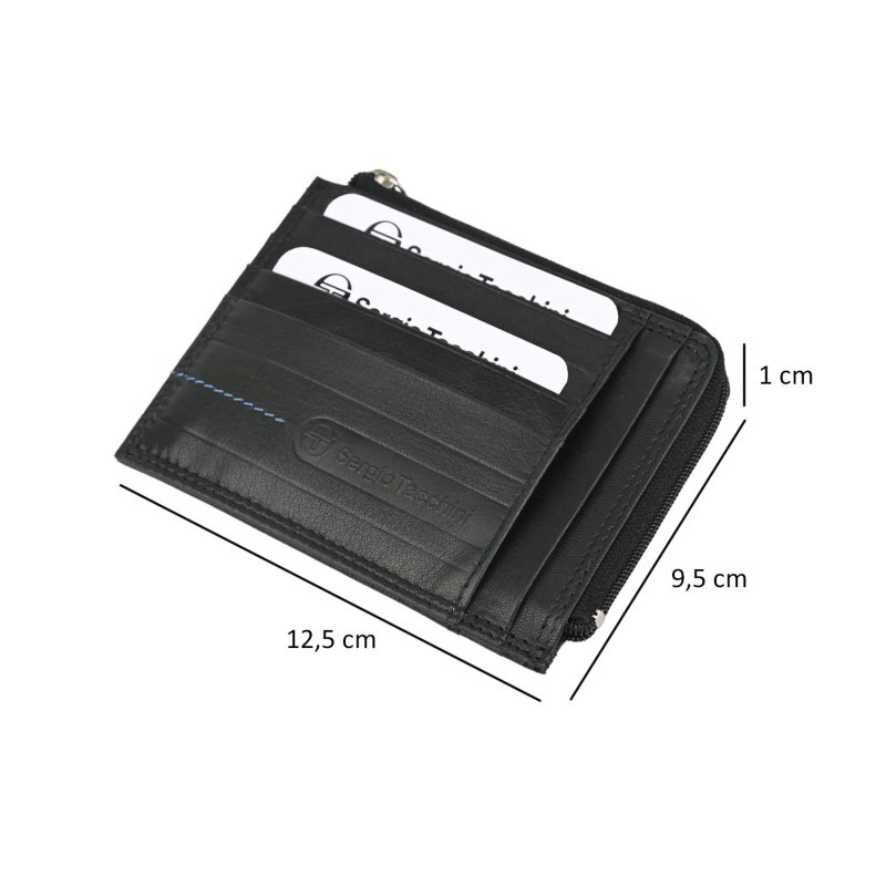 SERGIO TACCHINI Men's Genuine Leather Wallet, Slim Credit Card Holder — view 9