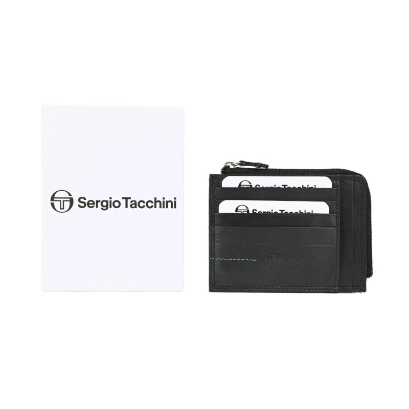 SERGIO TACCHINI Cartera de Hombre en Piel Auténtica, Fina, para Tarjetas de Crédito — vista 10