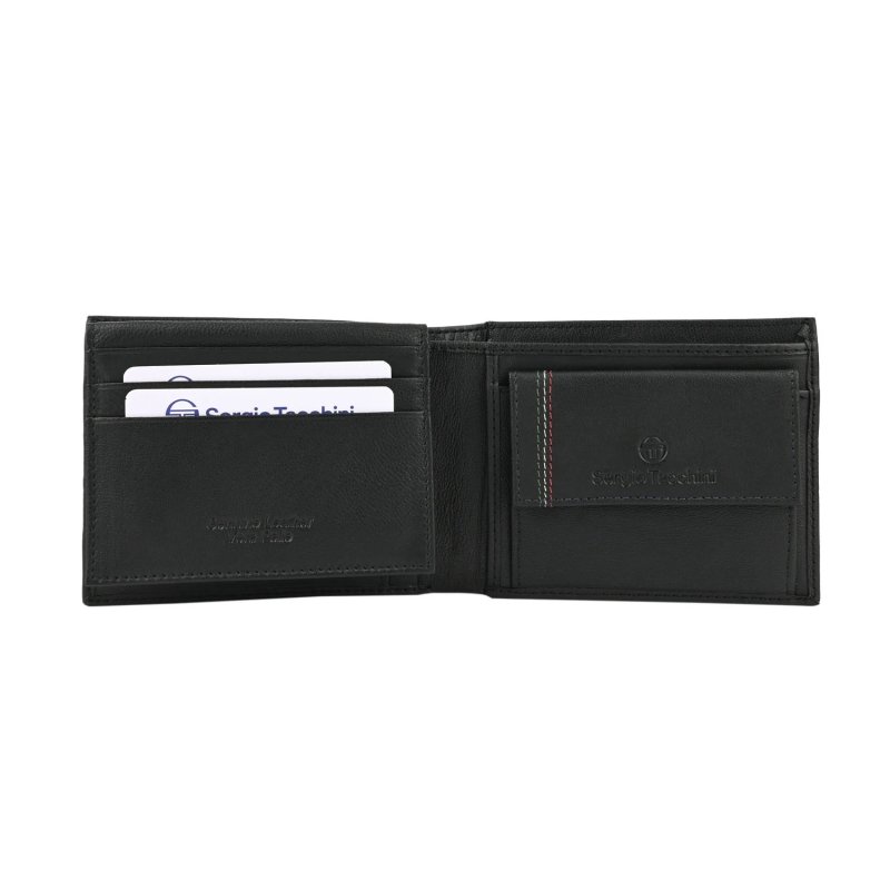 SERGIO TACCHINI Men's Genuine Leather Wallet, Slim With Coin Pocket — view 14