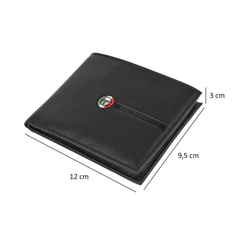 SERGIO TACCHINI Men's Genuine Leather Wallet, Slim With Coin Pocket — view 16