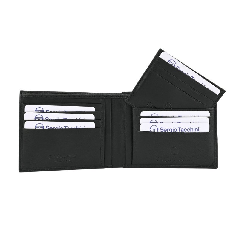 SERGIO TACCHINI Men's Genuine Leather Wallet, Slim With Removable Card Holder — view 15