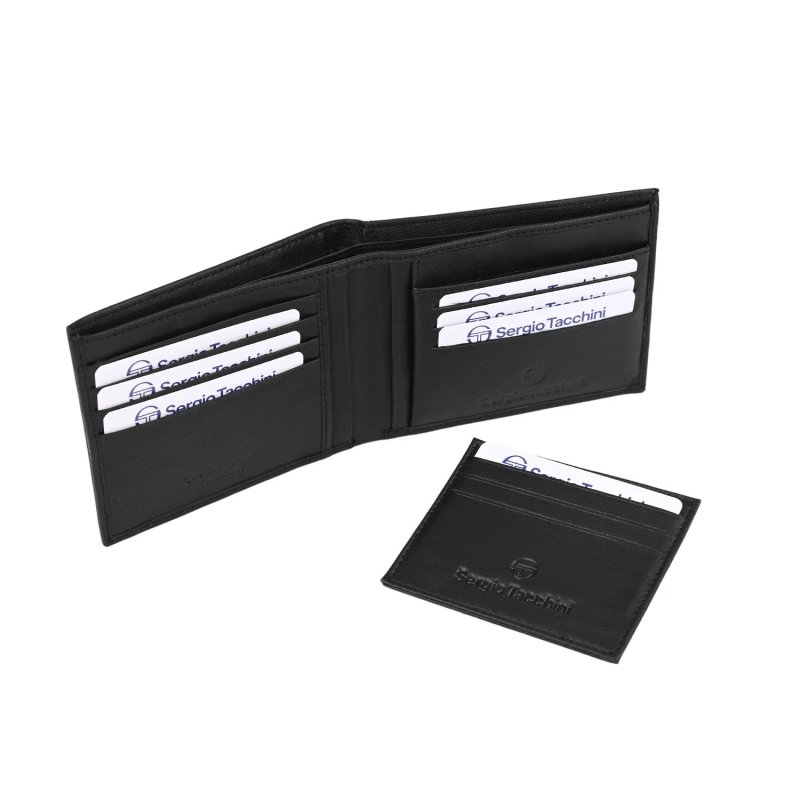 SERGIO TACCHINI Men's Genuine Leather Wallet, Slim With Removable Card Holder — view 16
