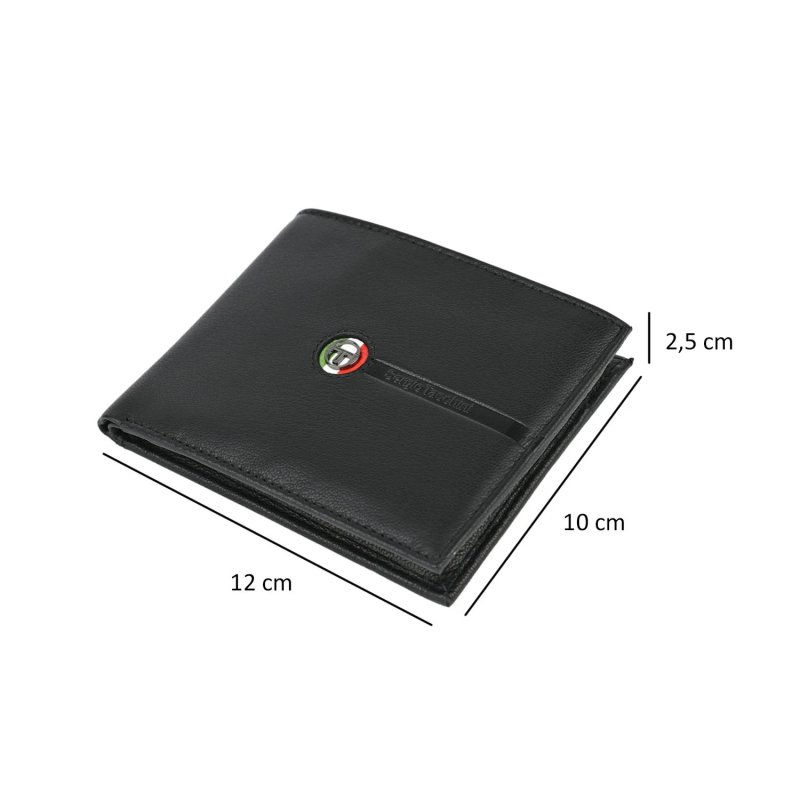 SERGIO TACCHINI Men's Genuine Leather Wallet, Slim With Removable Card Holder — view 17