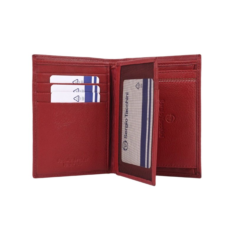 SERGIO TACCHINI Cartera de Hombre Vertical en Piel Auténtica, Fina con Monedero — vista 8