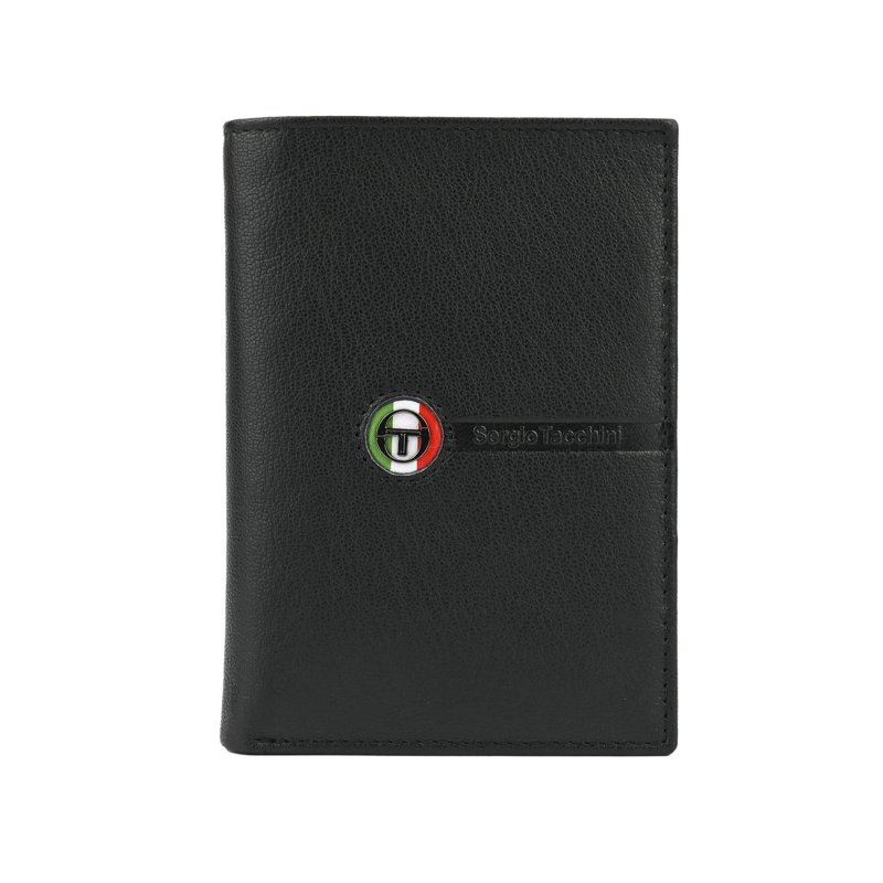 SERGIO TACCHINI Portefeuille Homme Vertical en Cuir Véritable, Fin avec Poche à Monnaie — vue 11