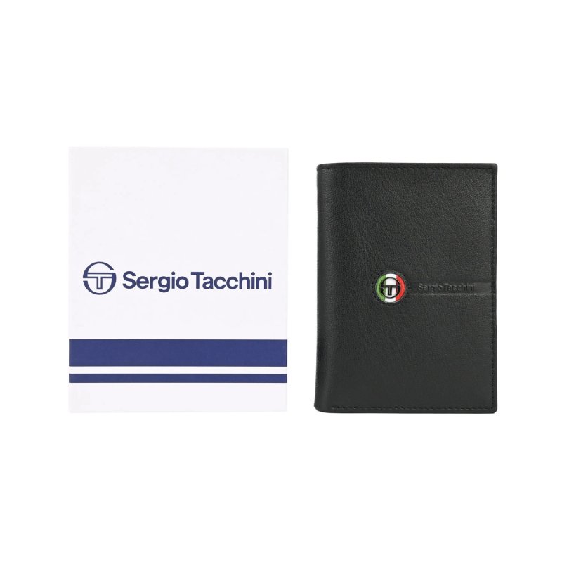 SERGIO TACCHINI Cartera de Hombre Vertical en Piel Auténtica, Fina con Monedero — vista 15
