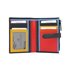 Laura Biagiotti Kartenetui, Schlanke Geldbörse für Herren und Damen, aus echtem Leder mit Geschenkbox