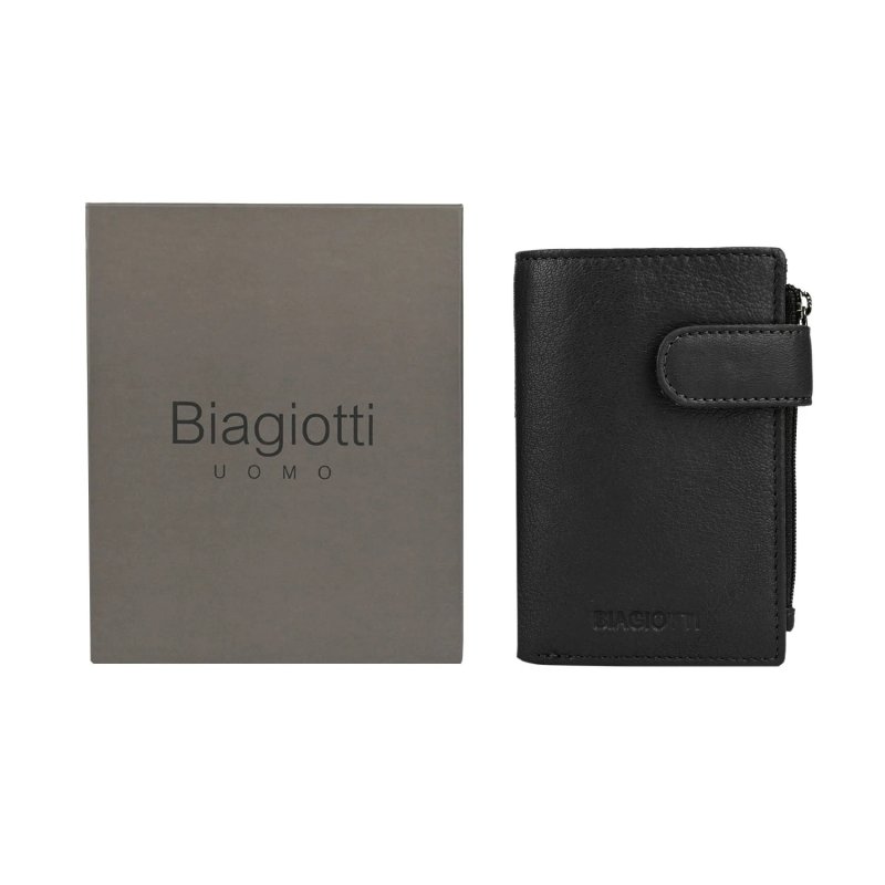 Biagiotti Schlüsseletui Leder, Unisex, mit Kartenfach, Reißverschlussfach für Banknoten und Münzen, Box — Ansicht 10