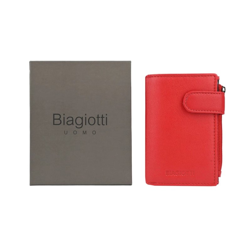 Biagiotti Genuine Leather Keyring, Men's and Women's, With Card Holder, Zip for Banknotes and Coins, With Box — view 30