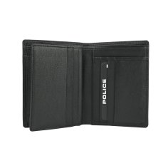 Cartera Police para Hombre de Piel Auténtica, Vertical, Grande, Sin Monedero, Caja de Regalo