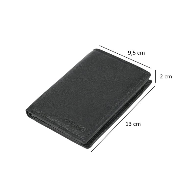 Cartera Police para Hombre de Piel Auténtica, Vertical, Grande, Sin Monedero, Caja de Regalo — interior