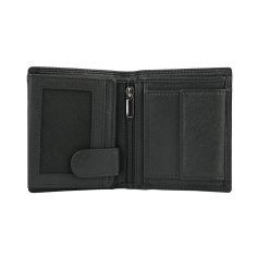 Police Men's Genuine Leather Wallet, Vertical, Small, Two Windows, Zip Pocket, Coin Pocket, Gift Box