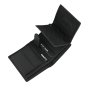 Police Men's Genuine Leather Wallet, Vertical, Small, Two Windows, Zip Pocket, Coin Pocket, Gift Box — back view