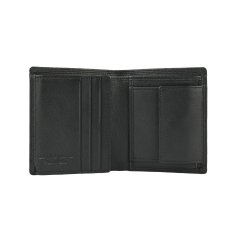 Cartera Police para Hombre de Piel Auténtica, Vertical, Pequeña con Monedero, Caja de Regalo
