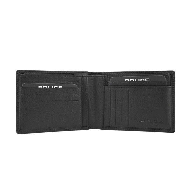 Police Men's Genuine Leather Wallet, Slim Classic with Removable Card Holder, Gift Box — front view