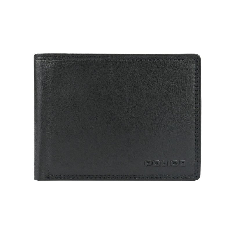 Police Men's Genuine Leather Wallet, Slim Classic with Removable Card Holder, Gift Box
