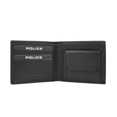 Police Portefeuille Homme en Cuir Véritable, Slim, Petit, Sans Fenêtre, avec Poche à Monnaie, Boîte Cadeau 2