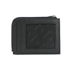 Police Men's Genuine Leather Card Wallet, Slim with Zip, Gift Box 2